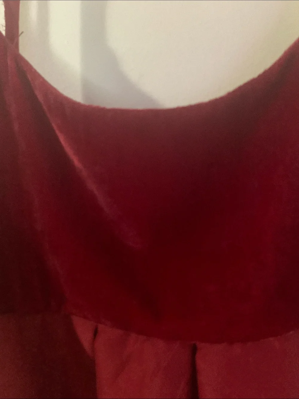 GAP Girls' Burgundy Red Velvet-Bodice Party Dress
